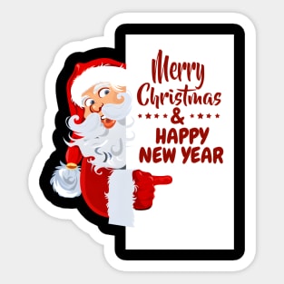 Merry Christmas and happy new year Sticker